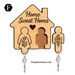 MDF Couple Keychains